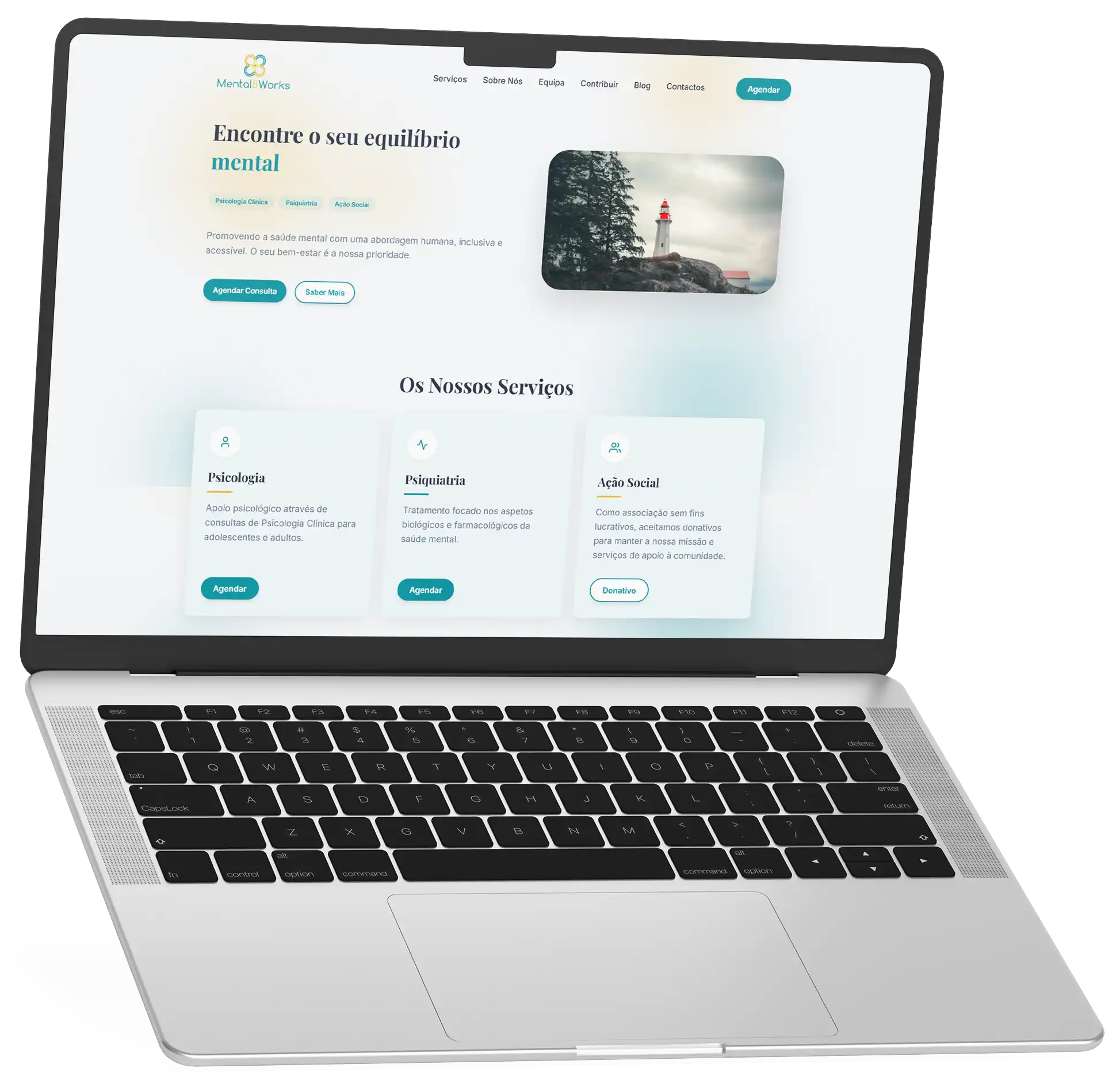 Plataforma Mental8Works mockup