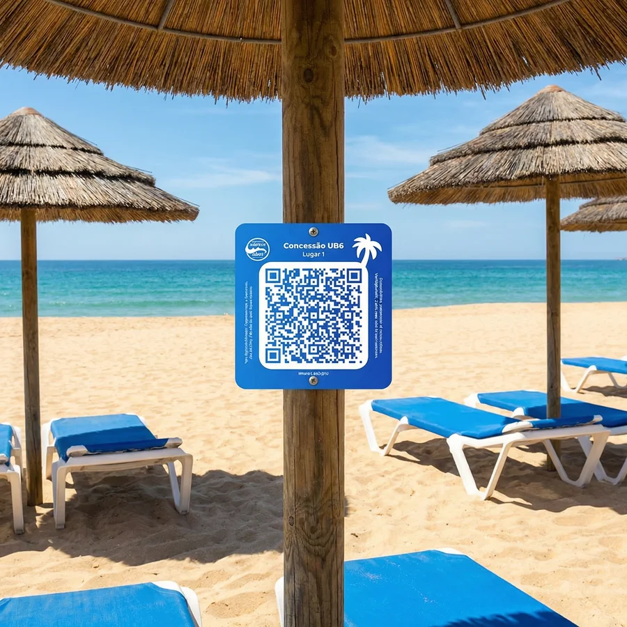 QR Code Stripe em chapéu Desportos Náuticos de Alvor