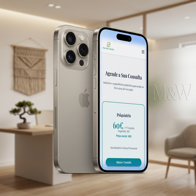 Mental8Works Appointments iPhone Mockup
